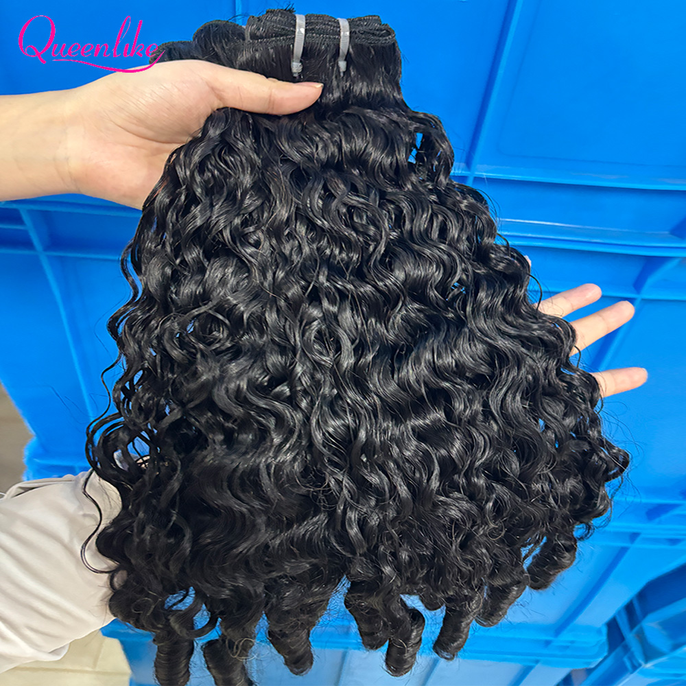 Board Game Queen - Rambut Manusia Asli Burma Keriting Model